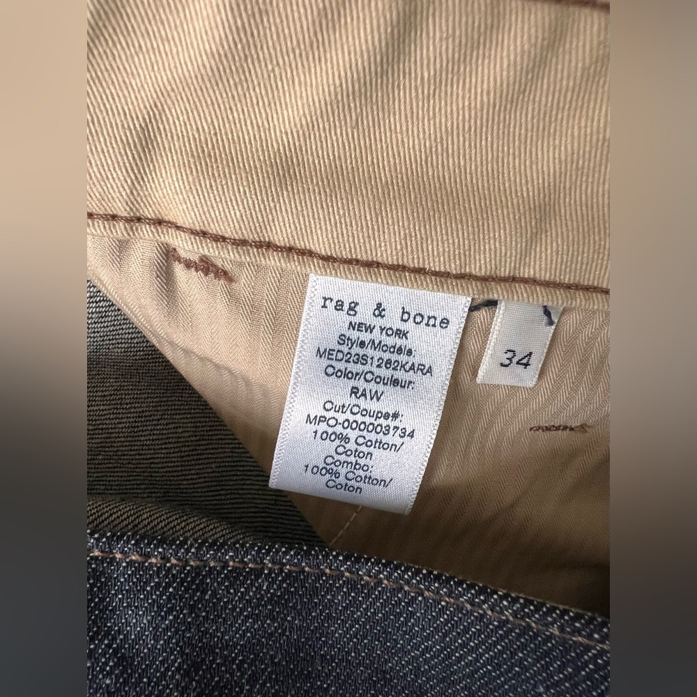 rag & bone Men's Straight Jeans - Dark Blue - Picture 5 of 7